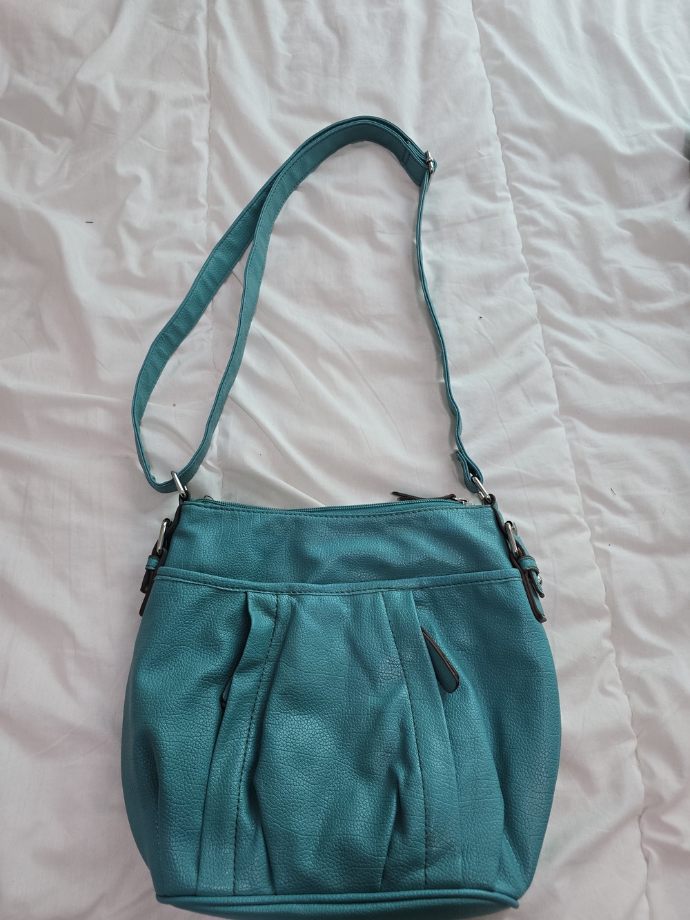 Nine & Co. Teal Pleated Shoulder Bag
